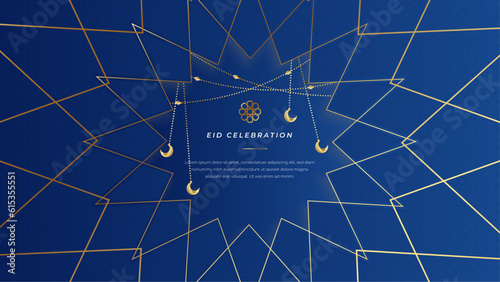 Vector cultural eid mubarak eid adha idul fitr ramadan kareem card design blue background