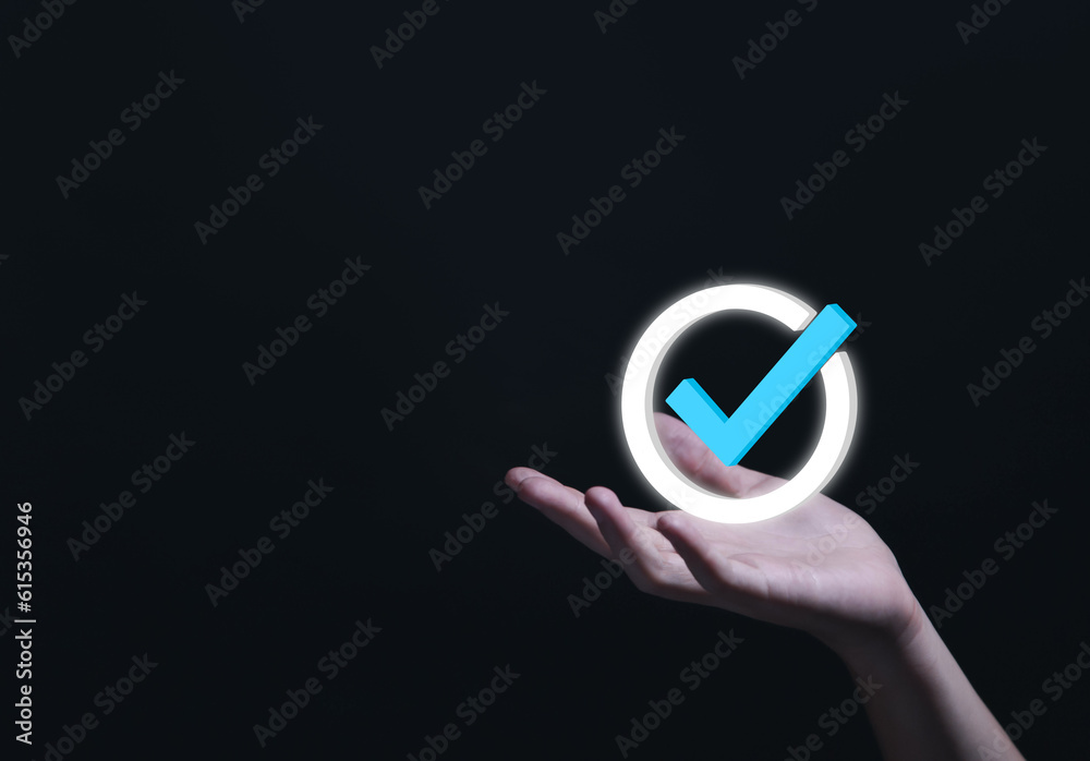 check mark and five stars icon. top quality assurance service concept check mark and five stars icon. top quality assurance service concept