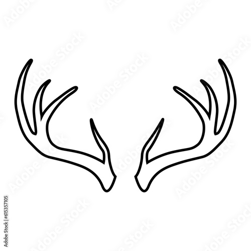 Horns icon vector. deer illustration sign. hunting symbol.