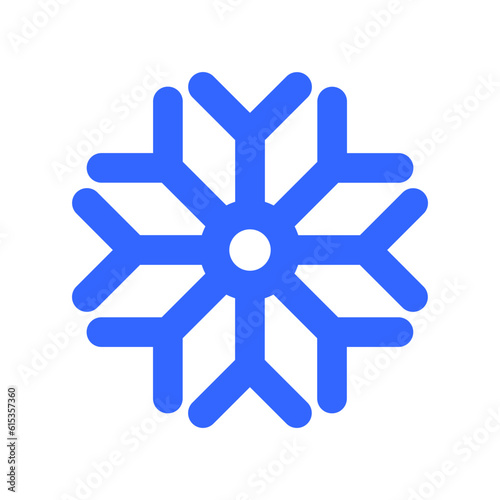 Snowflake icon vector. Winter illustration sign. Snow symbol. New Year logo.