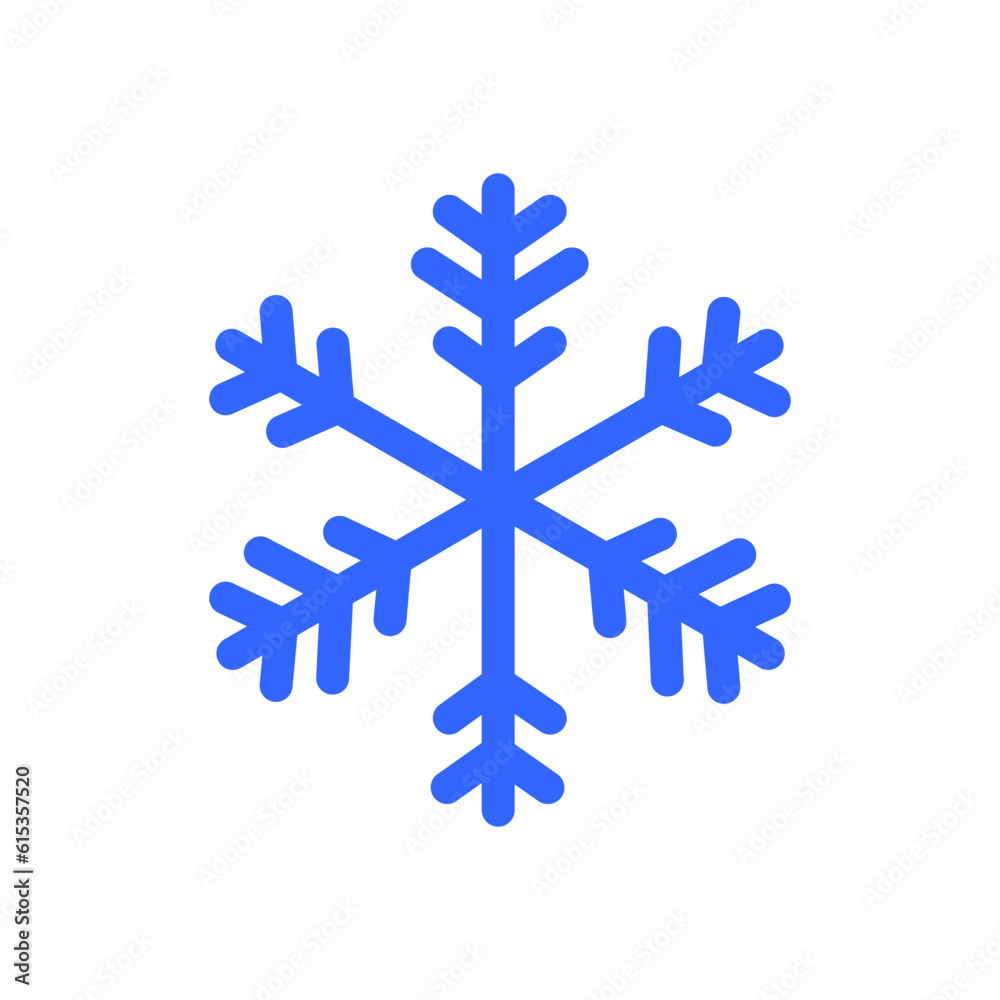 Obraz premium Snowflake icon vector. Winter illustration sign. Snow symbol. New Year logo.
