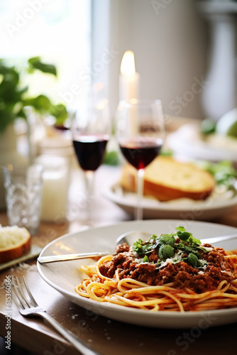 spaghetti bolognese with minced meat