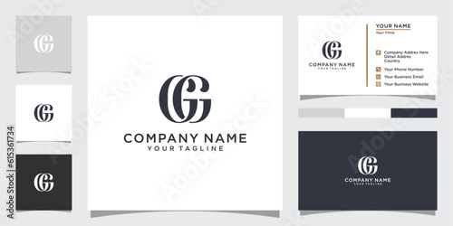 GG or G initial letter logo design concept