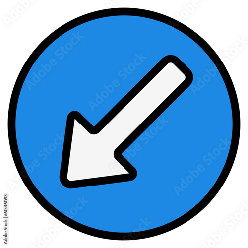 Keep left icon in filled line style, use for website mobile app presentation