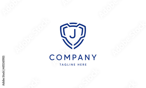 Free Download Shield Logo Blue Tech Modern IT - GFXLoad