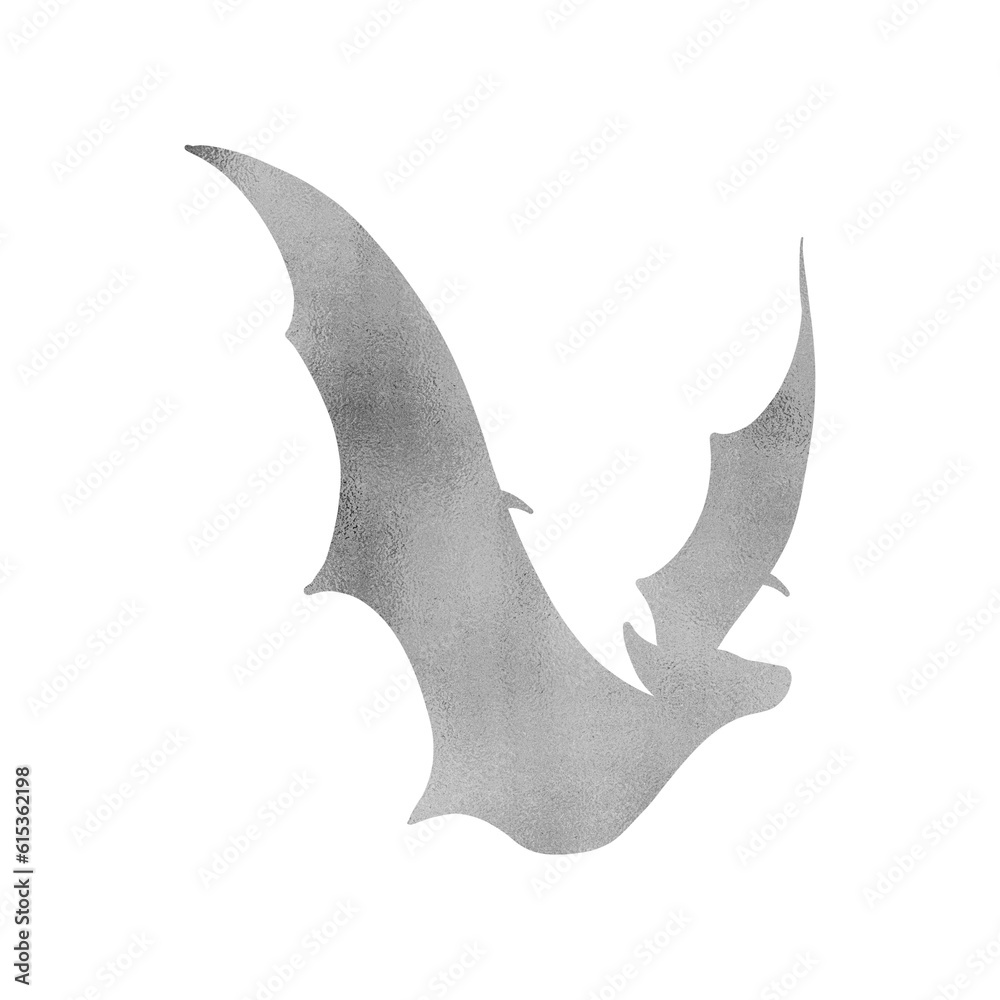 Fototapeta premium Cute Silver Flying Bat
