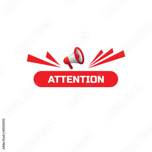 attention sign on white background	