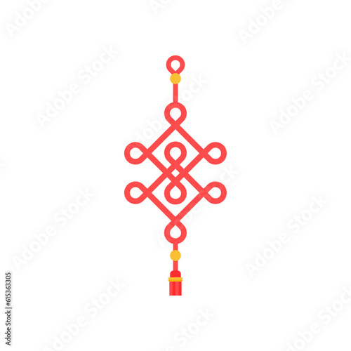 chinese red knot vector illustration. Chinese traditional symbol