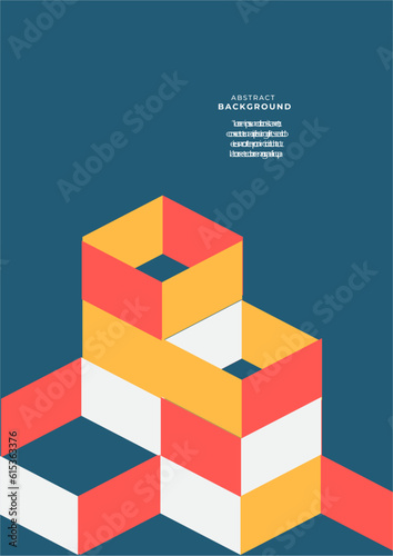 Background poster colorful colourful template with geometric shapes vector