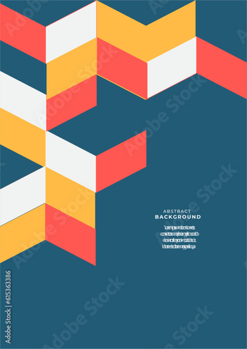 Wallpaper Mural Vector flat design colourful colorful abstract geometric poster background Torontodigital.ca