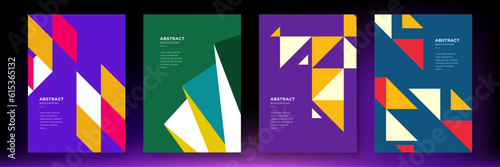 Vector abstract colorful colourful modern geometric shapes background