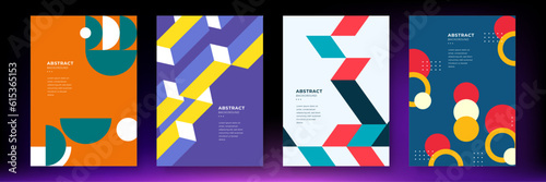 Vector abstract colorful colourful modern geometric shapes background