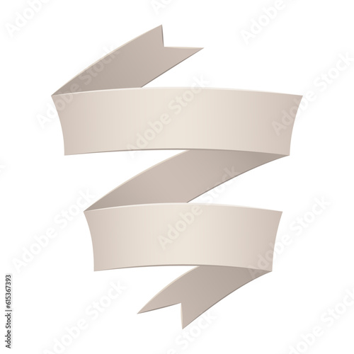 3D spiral scroll ribbon. Vector and PNG on transparent background.