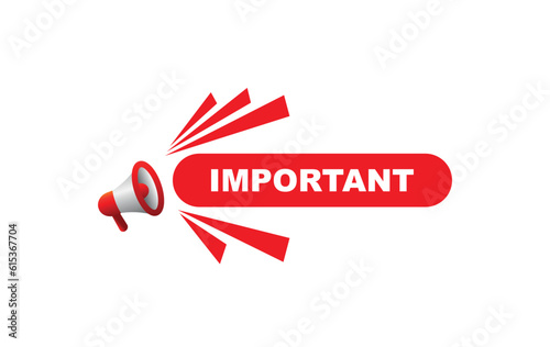 important notice sign on white background