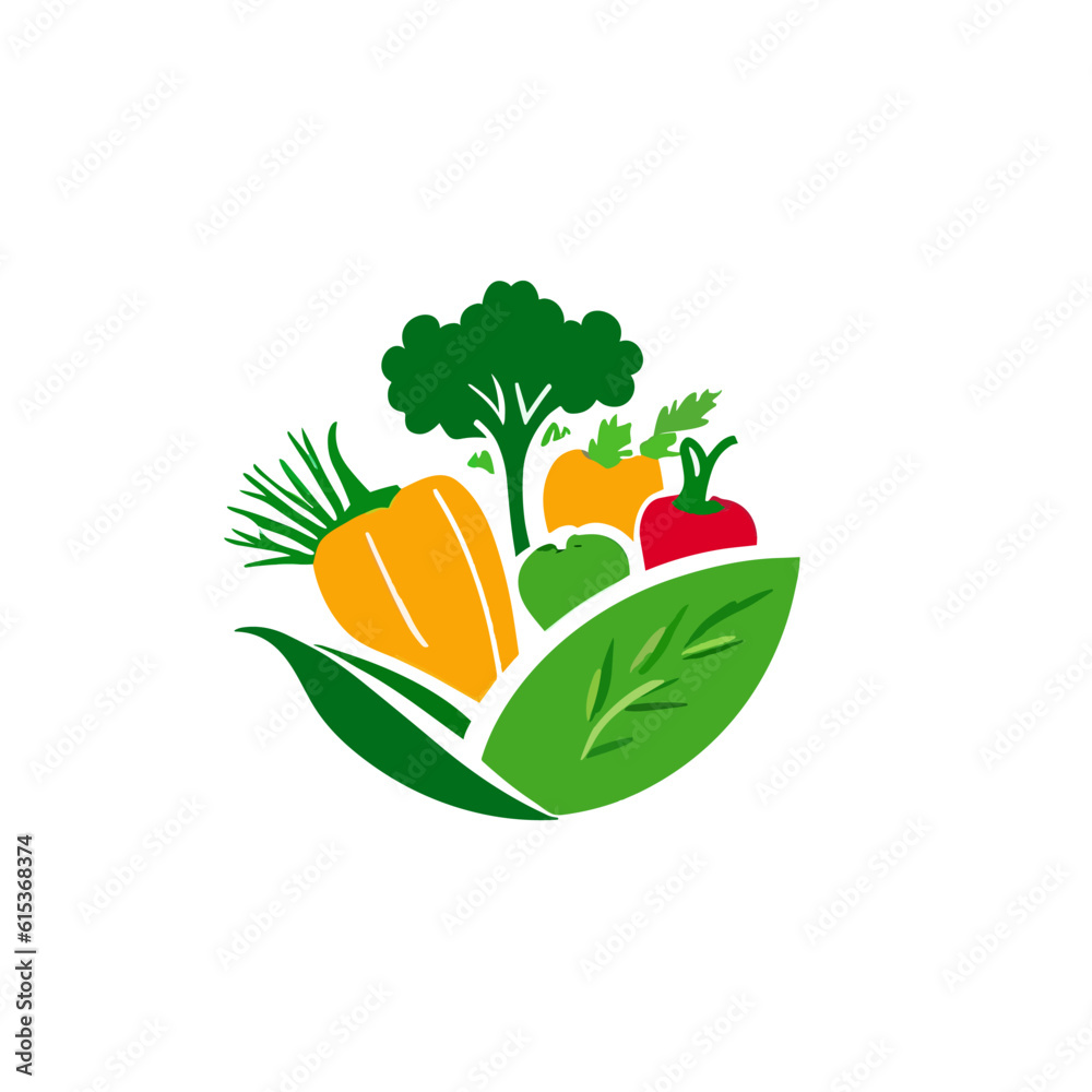 set of vegetables.vector logo symbol fresh fruit and vegetable market, onlineshop icon healthy living set of vegetables.vector logo symbol fresh fruit and vegetable market, onlineshop icon healthy living