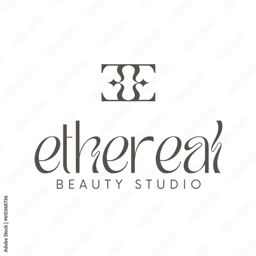 ethereal logo design  - obrazy, fototapety, plakaty 