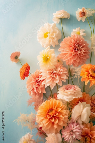 Beautiful floral background in pastel colors