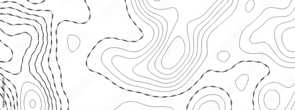 Abstract pattern with lines. Abstract sea map geographic contour map and topographic contours map background. Abstract white pattern topography vector background. Topographic line map background.