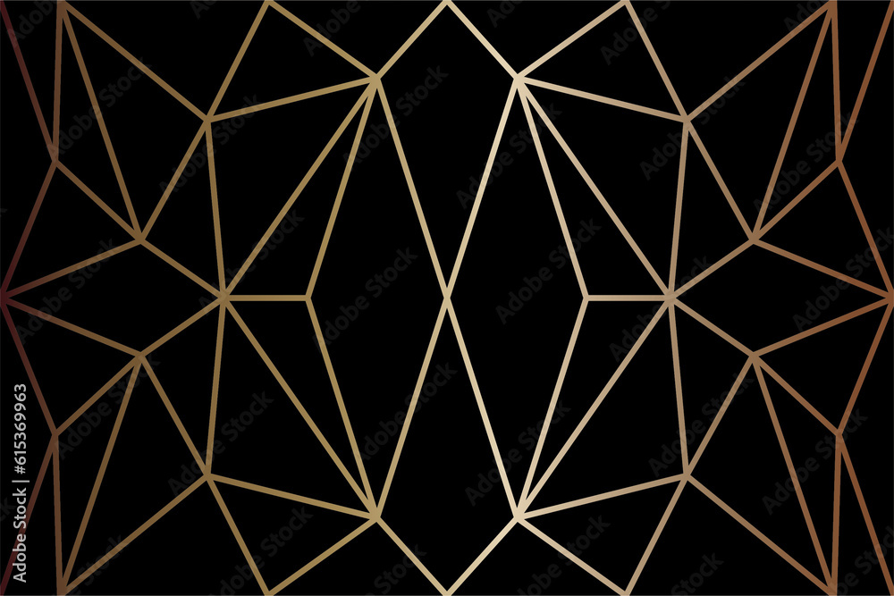 Mosaic of pattern vector. Design polygon tile gold on black background. Design print for illustration, textile, texture, wallpaper, background. Set 5 Mosaic of pattern vector. Design polygon tile gold on black background. Design print for illustration, textile, texture, wallpaper, background. Set 5
