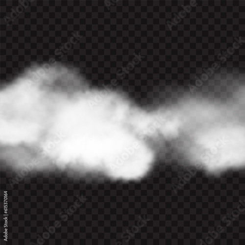 Vector decorative smog effect isolated on transparent backdrop.