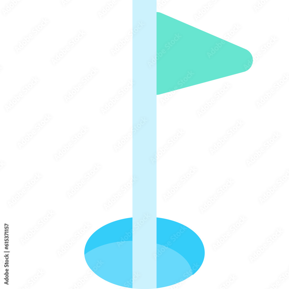 flag hole flat icon