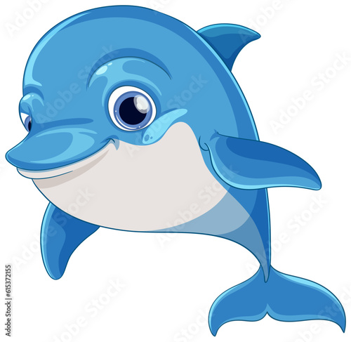 Cute dolphin cartoon character