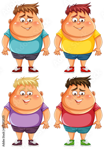 Overweight Man with Sneer Face Collection