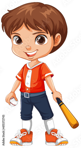 Photography Boy baseball player cartoon character