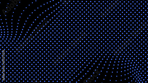 Dome-shaped protrusion part seine by stretching mesh for the illusion three-dimensional deformation of the surface. Screen media video trippy. Mesh LCD display. Scale size different hole space.