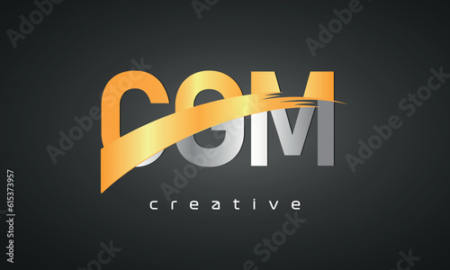 CGM Letters Logo Design with Creative Intersected and Cutted