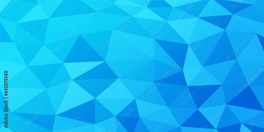 Fototapeta premium ポリゴン背景素材 水色 - Polygon Background (blue)
