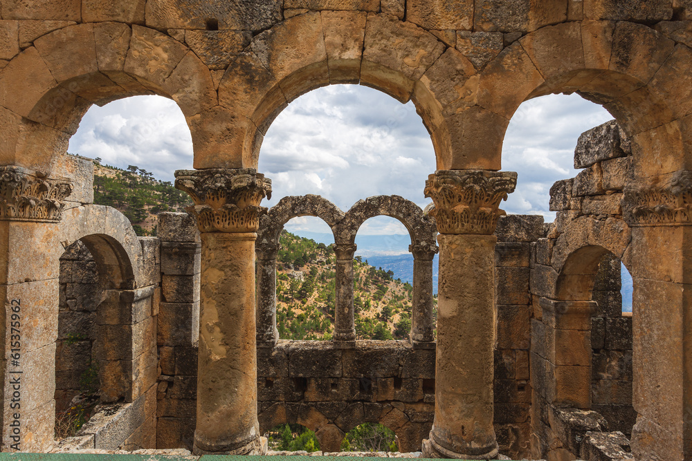 In the ruins of Alahan monastery