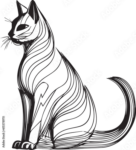 minimalist cat drawing,line drawing art,vector cat drawing,black and white cat,boho,for wall art