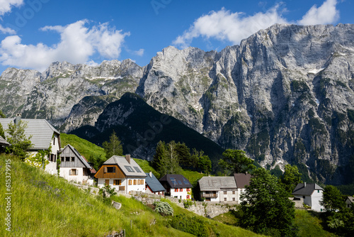 alpine village in the mountains