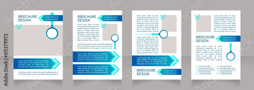 Career prospects and benefits blank brochure layout design. Vertical poster template set with empty copy space for text. Premade corporate reports collection. Editable flyer 4 paper pages