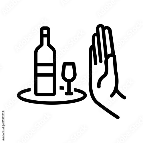 Black line icon for Avoid