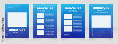 Visual content creation conference blank brochure layout design. Vertical poster template set with empty copy space for text. Premade corporate reports collection. Editable flyer paper pages