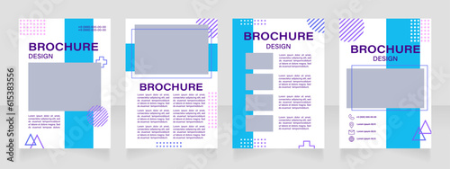 Animation and video editing course blank brochure layout design. Vertical poster template set with empty copy space for text. Premade corporate reports collection. Editable flyer paper pages