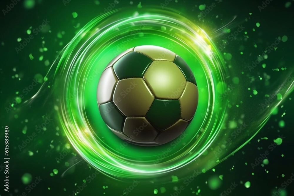 Naklejka premium stylish conceptual digital soccer design Generative AI