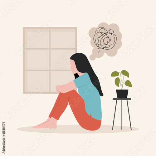 Mental health people concept illustration. Illustration for website, landing page, mobile app, poster and banner. Trendy flat vector illustration