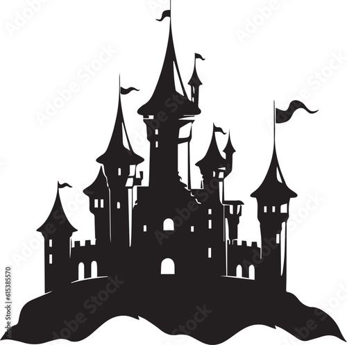 Castle silhouette, Vector Illustration, SVG