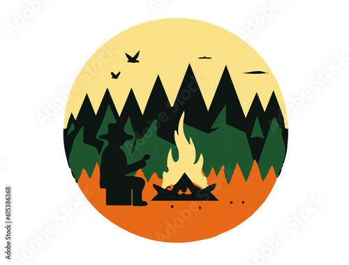 campfire in the forest