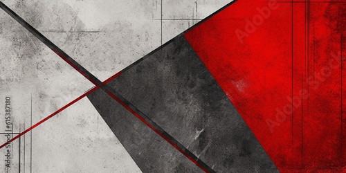 Minimalist abstract art piece featuring a red line angled in a precise and deliberate manner, representing simplicity and an emphasis on geometric elements. Generatie Ai