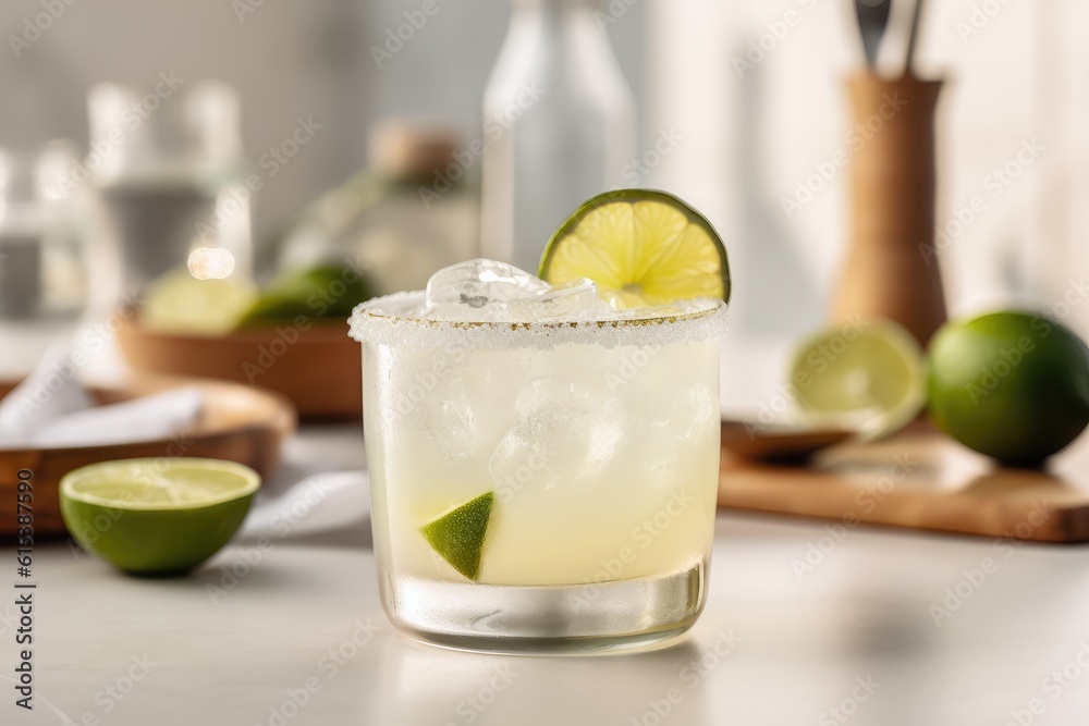 Fototapeta premium Refreshing thirst-quenching lemonade on the table