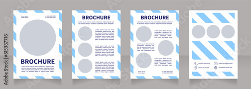 Primary school student classes blank brochure design. Education. Template set with copy space for text. Premade corporate reports collection. Editable 4 paper pages. Source Sans, Arial fonts used