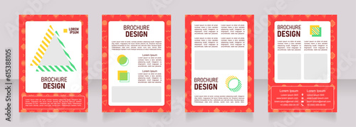 Event blank brochure design. Template set with copy space for text. Premade corporate reports collection. Editable 4 paper pages. Bahnschrift SemiLight, Bold SemiCondensed, Arial Regular fonts used