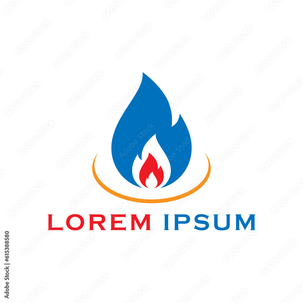 fire and water drop logo icon red and blue flat illustration design fire and water drop logo icon red and blue flat illustration design