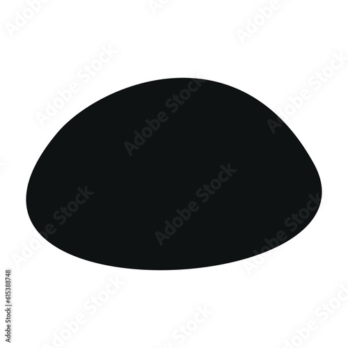 Flat vector silhouette illustration of rock