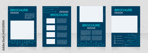 Using equipment for building system blank brochure design. Template set with copy space for text. Premade corporate reports collection. Editable 4 paper pages. Arial, Myriad Pro fonts used