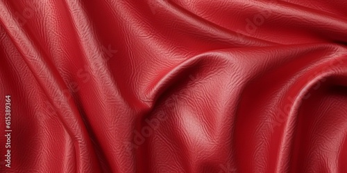 Rich and luxurious red textile texture background resembling velvet, evoking a sense of elegance and opulence akin to leather, with its deep and captivating color. Generative Ai